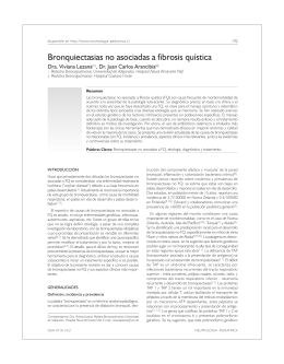 Bronquiectasias no asociadas a fibrosis quística