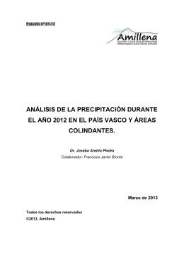 analisis de la precipitación durante el año 2012