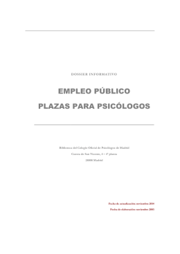empleo público para psicólogos - Colegio Oficial de Psicólogos de
