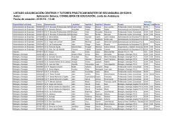 ampliación de listado de centros y tutores practicum mes a 21-01-16