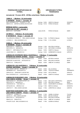 2016ko urtarrilaren 10(e)ko jardu - Federación Guipuzcoana de Fútbol
