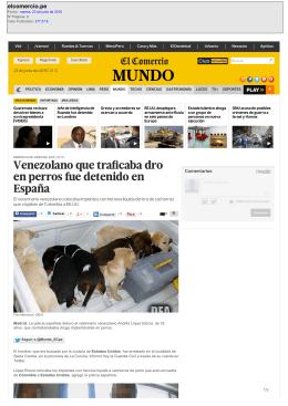 Venezolano que traficaba dro en perros fue detenido