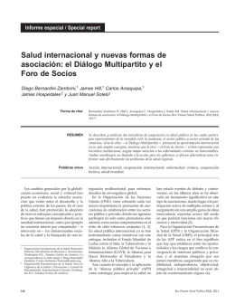 Salud internacional y nuevas formas de asociación: el