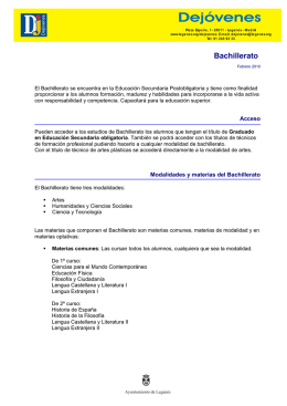 Bachillerato - Ayuntamiento de Leganés