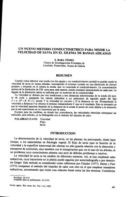 un nuevo metodo conductimetrico para medir la velocidad de savia