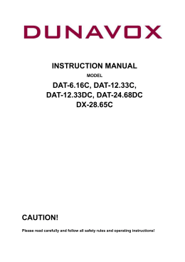 INSTRUCTION MANUAL DAT-6.16C, DAT-12.33C