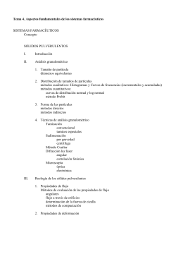 Tema 4. Aspectos fundamentales de los sistemas farmacéuticos