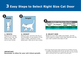 3 Easy Steps to Select Right Size Cat Door
