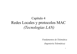 Redes Locales y protocolos MAC (Tecnologías LAN)