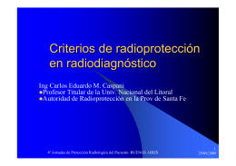 Criterios de Radioprotección en Radiodiagnóstico, por Carlos E. M.