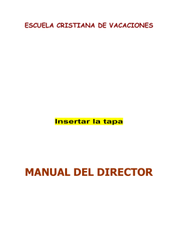 Manual del Director - Iglesia Adventista AGAPE
