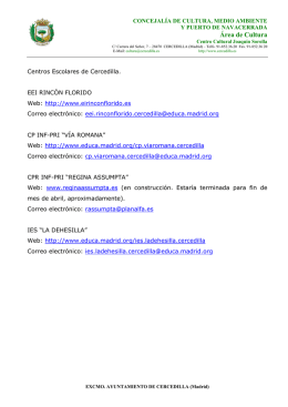 Área de Cultura - Ayuntamiento de Cercedilla