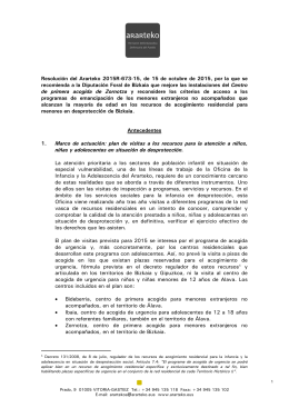 Resolución del Ararteko, de 15 de Octubre de 2015