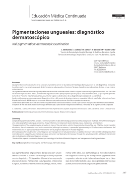 Pigmentaciones ungueales: diagnóstico dermatoscópico