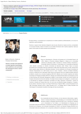 Equipo Directivo « Masters Marketing, Comercio y - CGT-UAB