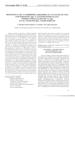 Deficiencia de C1 inhibidor adquirida en un paciente con