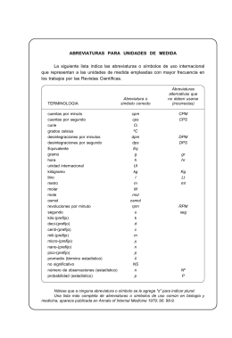 abreviaturas para unidades de medida