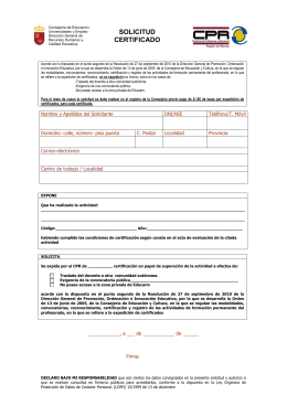 solicitud certificado - CPR Región de Murcia