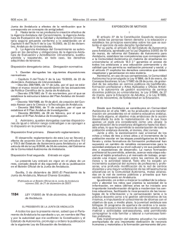 Ley 17/2007, de 10 de diciembre, de Educaci&oacute;n de Andaluc&iacute;a.