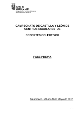 CAMPEONATO DE CASTILLA Y LEÓN DE CENTROS ESCOLARES