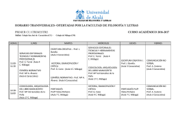 Transversales Alcalá  - Facultad de Filosofía y Letras