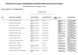 PRUEBA DE ACCESO A ENSEÑANZAS
