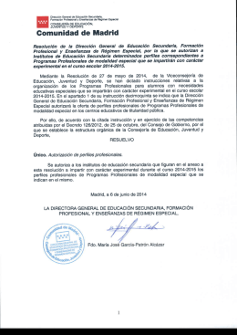 Resolución de la Dirección General de Educación Secundaria