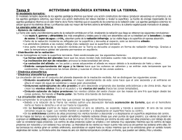 Tema 9 ACTIVIDAD GEOLÓGICA EXTERNA DE LA TIERRA.