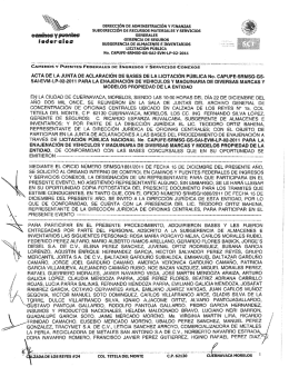 Acta Junta de Aclaración CAPUFE-SRMSG-GS-SAI-EVM-LP-02-2011