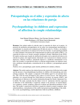 Psicopatología en el niño y expresión de afecto en las relaciones de
