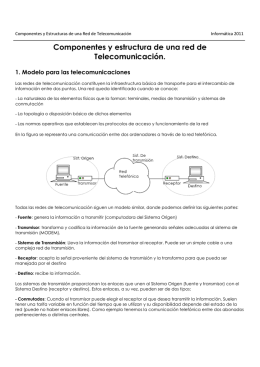 Componentes y estructura de una red de Telecomunicación.