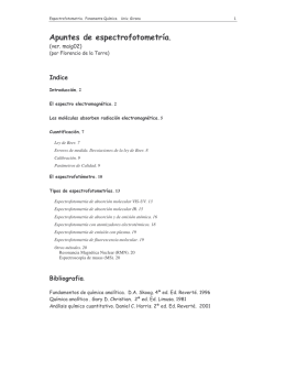 Apuntes de espectrofotometría