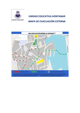 UNIDAD EDUCATIVA HONTANAR MAPA DE EVACUACIÓN