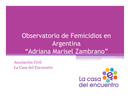Observatorio de Femicidios en Argentina “Adriana Marisel Zambrano”
