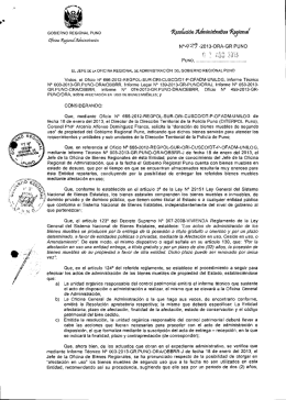 Aprobar la afectación en uso de bienes muebles a favor de la