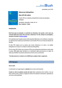 Referencias bibliográficas Style APA 6th edition