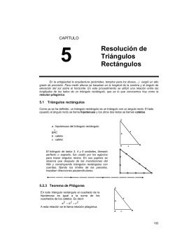 Capítulo 5 - Resolución de Triángulos Rectángulos