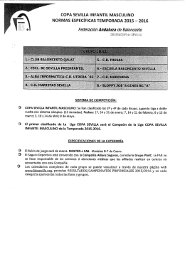 NORMAS ESPECIFICAS COPA SEVILLA INFANTIL MASCULINO