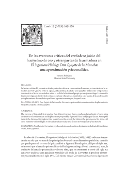 a, "De las aventuras críticas del verdadero juicio del baciyelmo de