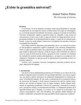 ¿Existe la gramática universal? - Divergencias