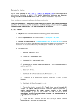 Estimados/as Sres/as: Hoy ha salido publicado en el BOC (Nº 93