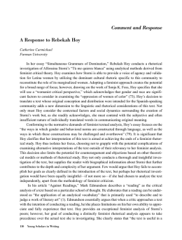 A Response to Rebekah Hoy