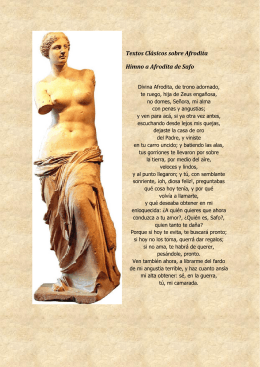 Textos Clásicos sobre Afrodita Himno a Afrodita de Safo