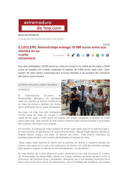 e.leclerc de almendralejo celebra su aniversario