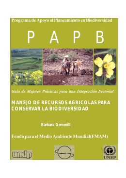 manejo de recursos agricolas para conservar la