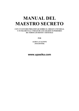 Manual del Maestro Secreto - Respetable Logia Simbólica Centauro