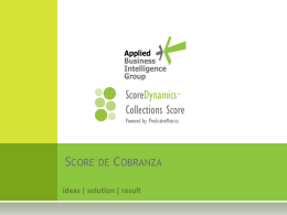 SCORE DE COBRANZA - Applied Business Intelligence Group