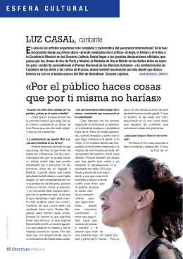 Entrevista a Luz Casal, cantante