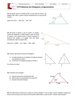 70 Problemas de triángulos y trigonometría.