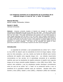 1 Las imágenes mentales en la adquisición de la gramática de la